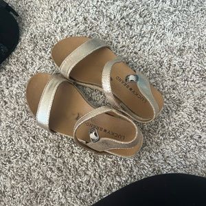 Girls gold lucky brand sandals